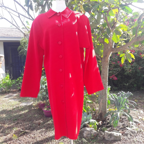 Carolyne Roehm crepe wool coat - Picture 8 of 8